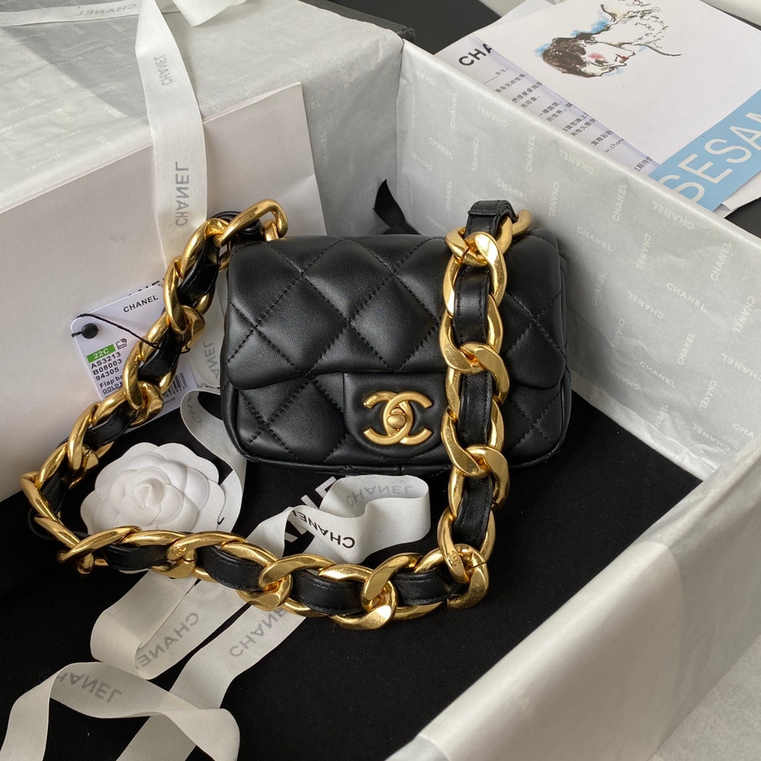 CHL - Mini Flap Bag Black For Women Bags Shoulder And Crossbody Bags 6.6in/17LO AS3213