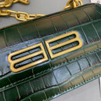 BLN-Ciaga Gossip Small On Chain Shoulder Bag Dark Green, For Women,  Bags 7.4in/19LO