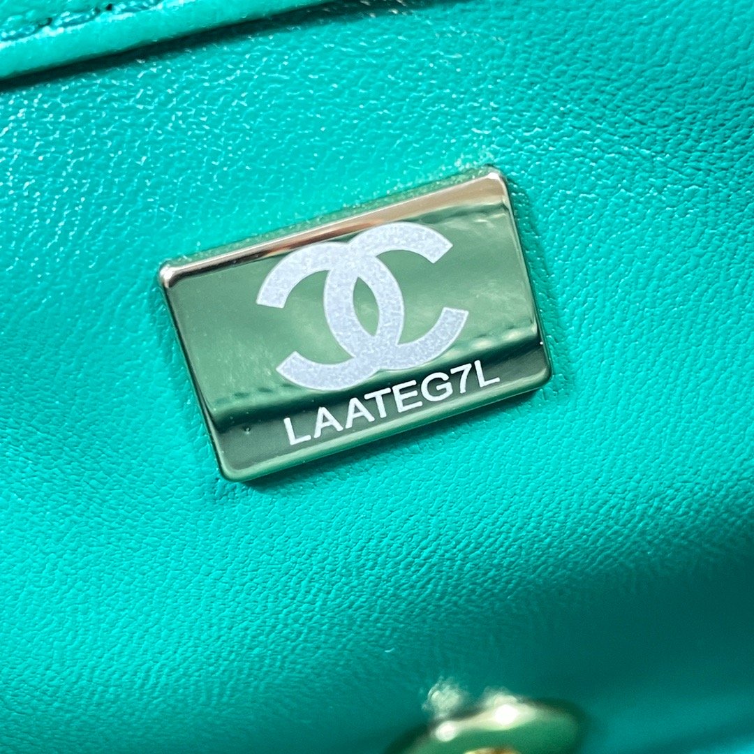 CHL - Large Flap Bag Gold Hardware Green For Women Handbags, Shoulder Bags 9.1in/23LO AS3367