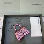 BLN-Ciaga Hourglass Mini Handbag With Chain In Light Pink, For Women,  Bags 4.7in/12LO