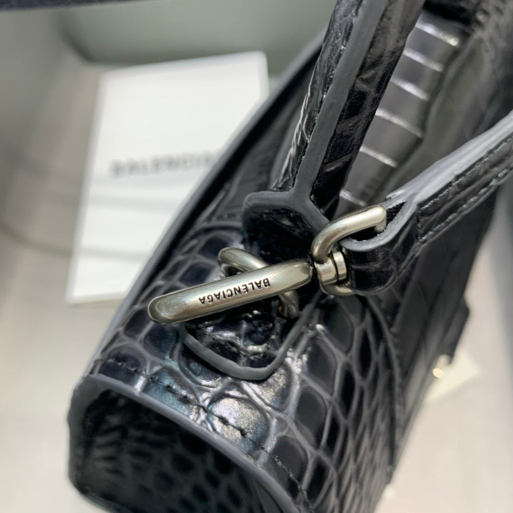 BLN-Ciaga Hourglass XS Handbag In Dark Grey, For Women,  Bags 7.4in/19LO 5935461LR6Y1309