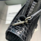 BLN-Ciaga Hourglass XS Handbag In Dark Grey, For Women,  Bags 7.4in/19LO 5935461LR6Y1309