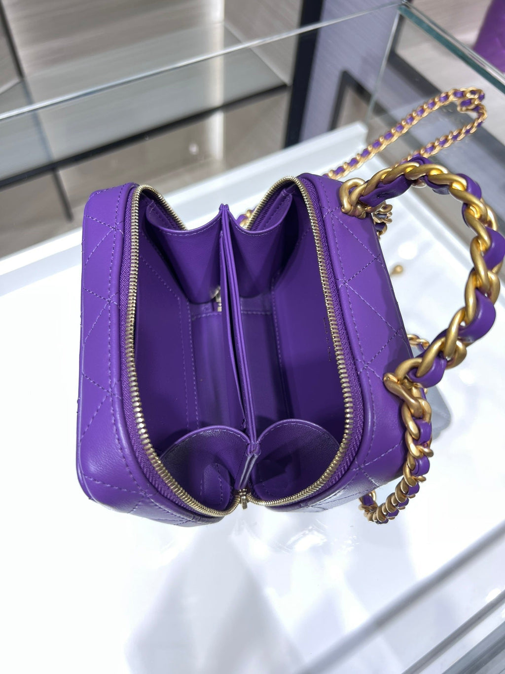 CHL - Vanity With Chain Purple Bag For Women 9LO/3.5in