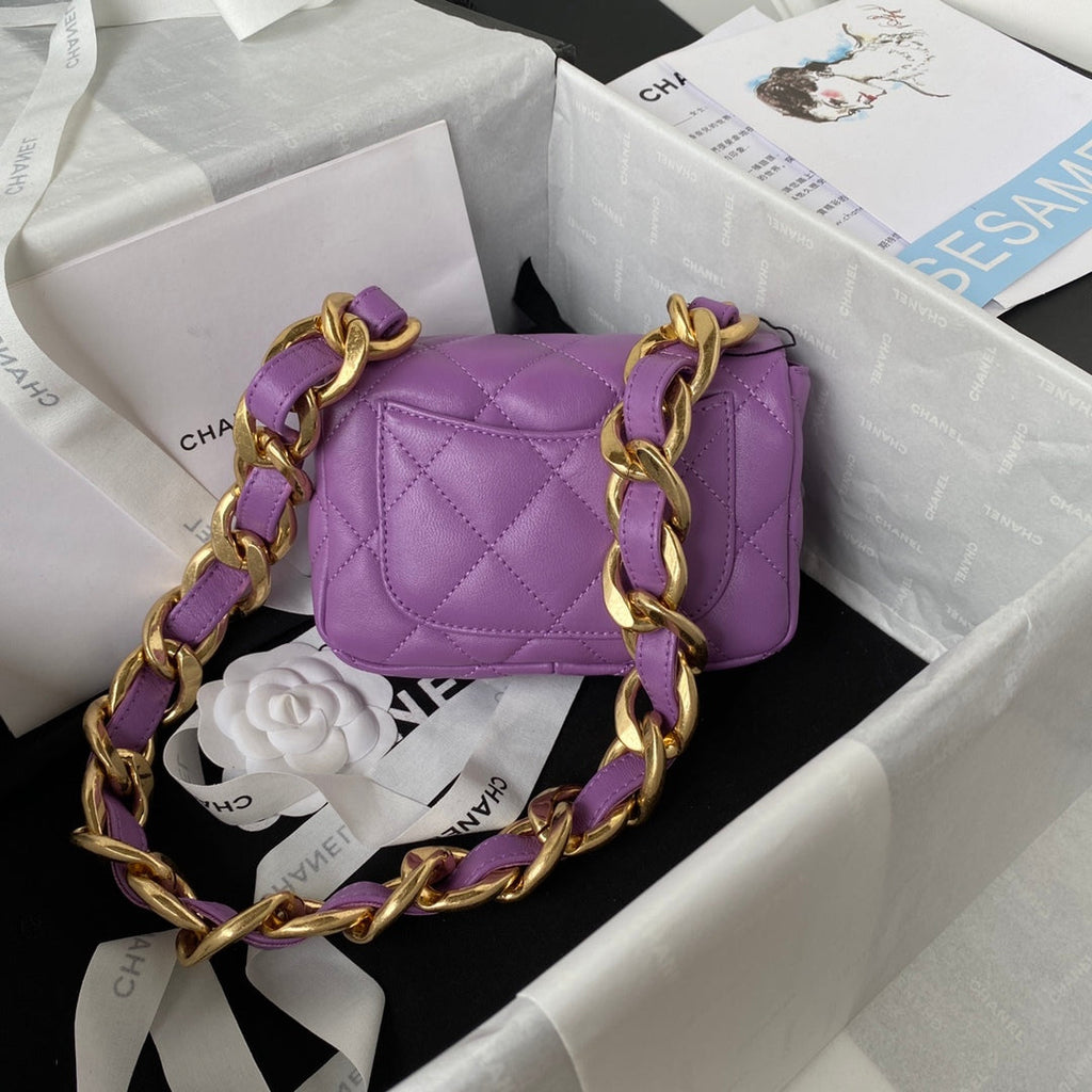 CHL - Mini Flap Bag Purple For Women Bags Shoulder And Crossbody Bags 6.6in/17LO AS3213