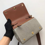 B-Berry - BB  Horseferry Print Cotton Canvas Small Crossbody Bag For Women, Bags 7.1in/18LO 80398691
