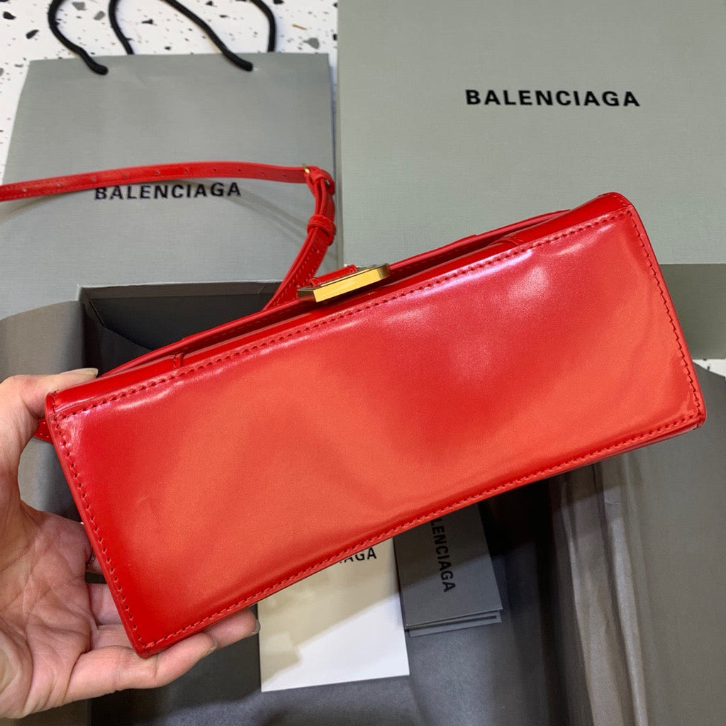 BLN-Ciaga Hourglass Small Handbag In Bright Red, For Women,  Bags 9in/23LO 5935461QJ4M6406
