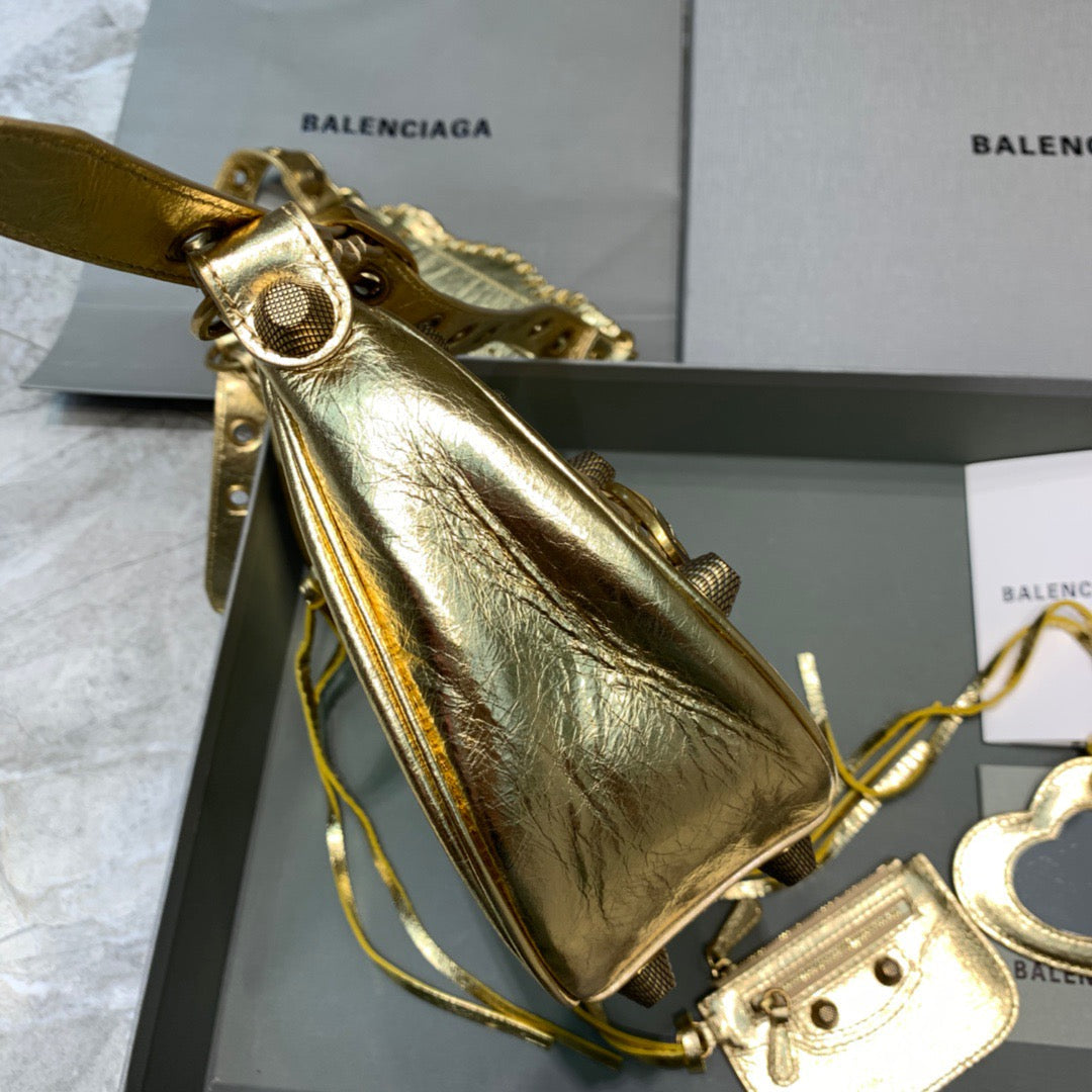 BLN-Ciaga Le Cagole XS Shoulder Bag In Gold, For Women,  Bags 13in/33LO