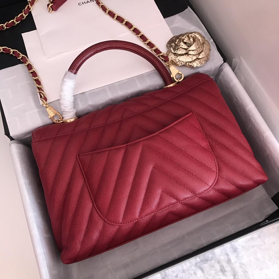 CHL - Handbag With Top Handle Red For Women 11in/28LO