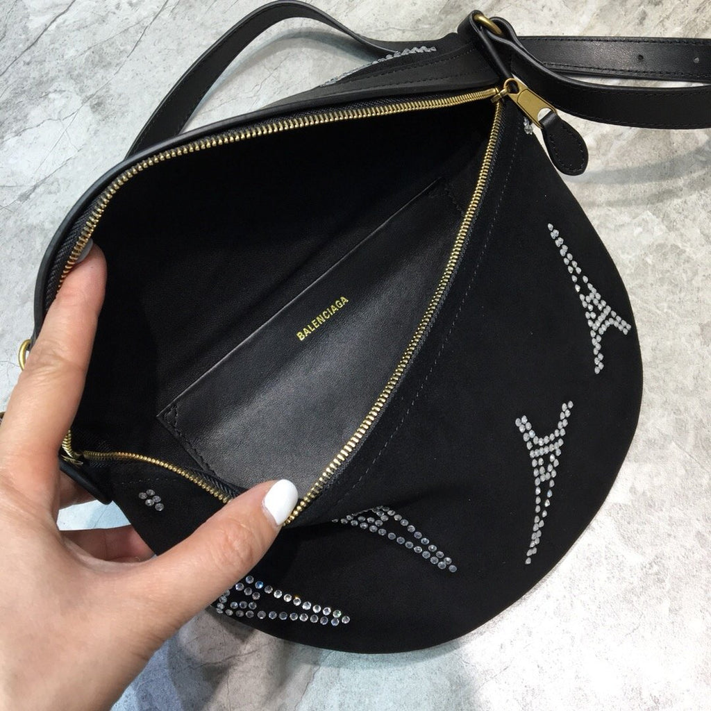 BLN-Ciaga Souvenir XS Belt Bag In Black, For Women,  Bags 9.5in/24LO