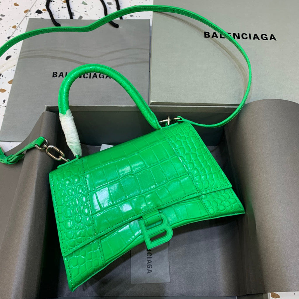 BLN-Ciaga Hourglass Small Handbag In Bright Green, For Women,  Bags 9in/23LO