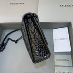 BLN-Ciaga Hourglass Wallet On Chain in Black, For Women,  Bags 9in/23LO