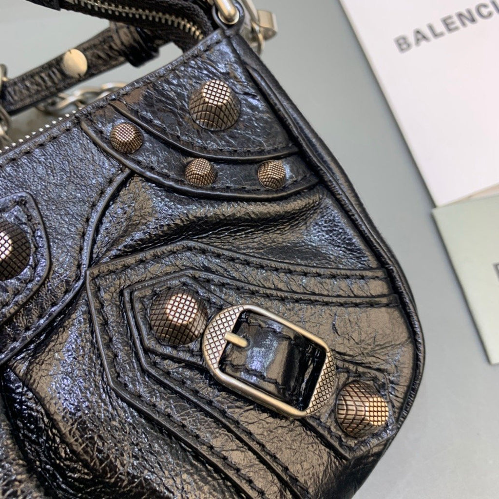 BLN-Ciaga Le Cagole Mini Bag With Chain In Black, For Women,  Bags 8.2in/21LO 6958141VG9Y1000
