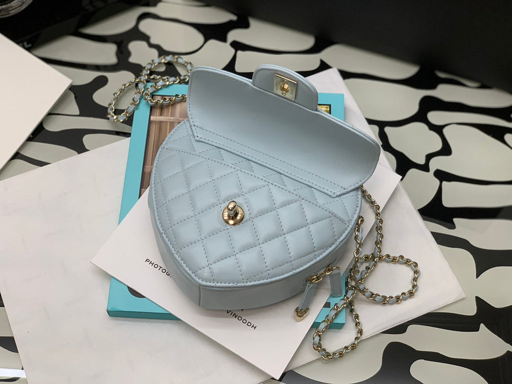 CHL - Mini Heart Bag Grey For Women 7in/18LO AS3191 B07958