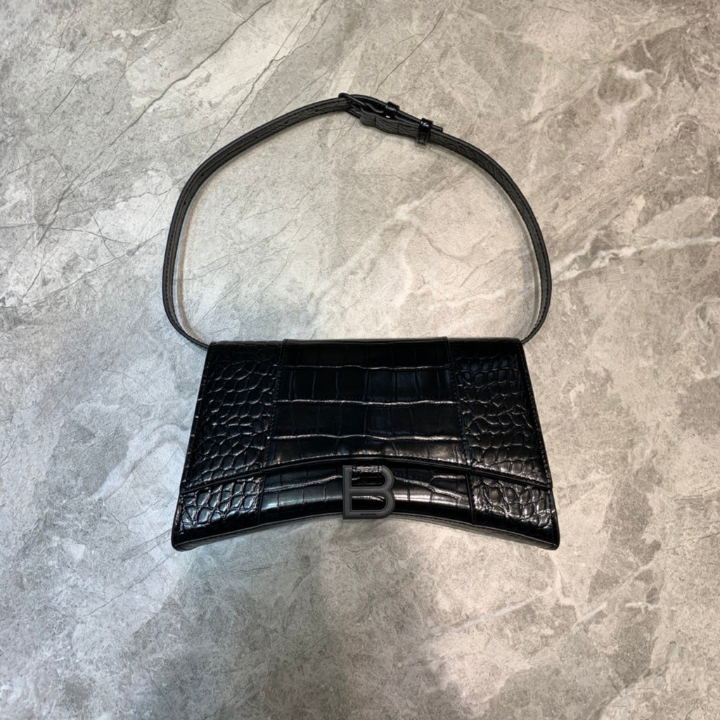 BLN-Ciaga Hourglass Handbag In Black, For Women,  Bags 9.8in/25LO