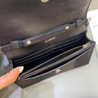 BLN-Ciaga Hourglass Wallet On Chain in Black, For Women,  Bags 7.6in/19LO 6560502102G1000