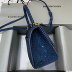 BLN-Ciaga Hourglass Small Handbag In Dark Blue, For Women,  Bags 9in/23LO