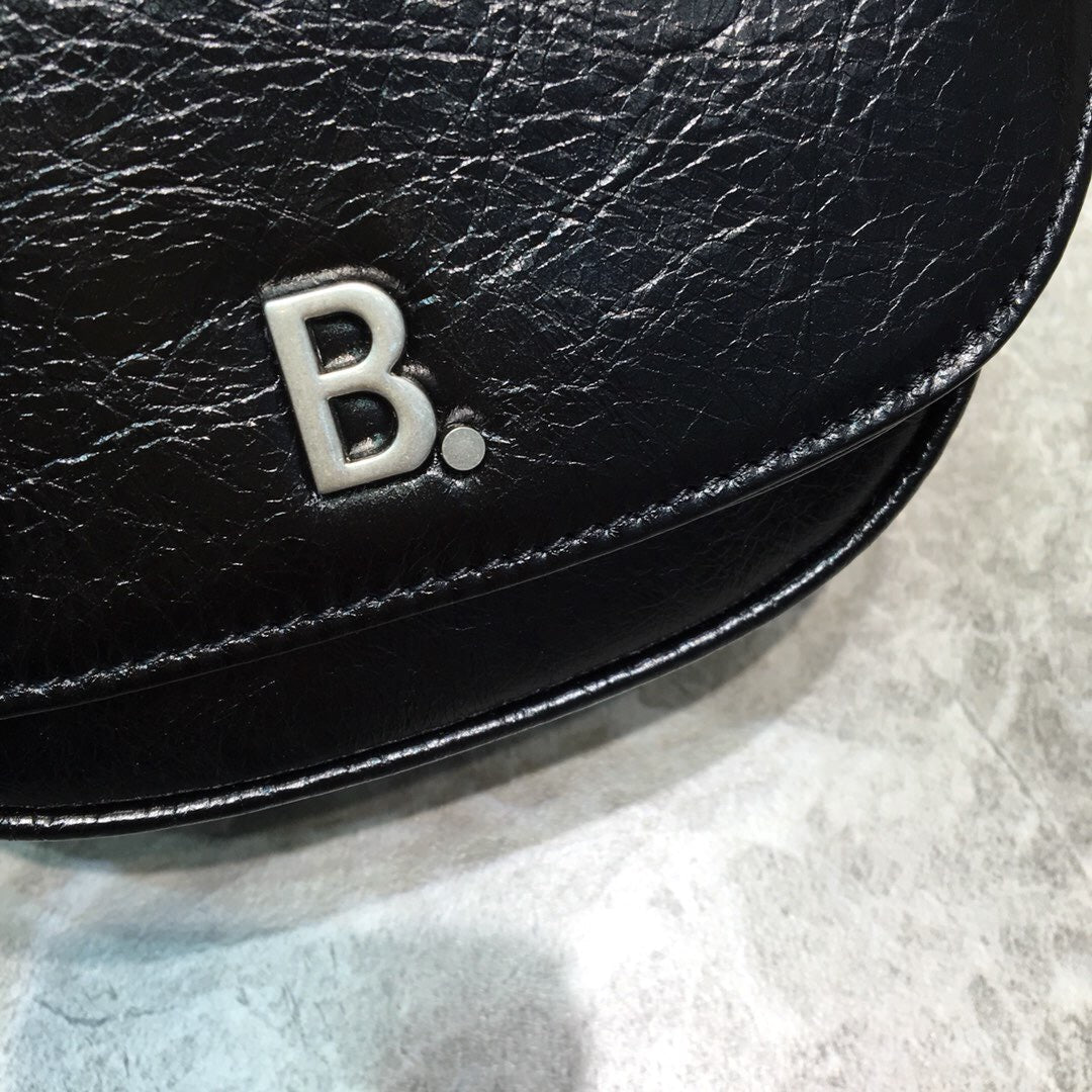 BLN-Ciaga Leader Soft Round Cross Bag In Black, For Women,  Bags 6.3in/16LO