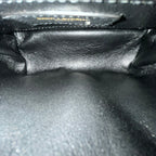 SAINT LAURENT Vicky Mini Olive Green Velvet Shoulder Bag