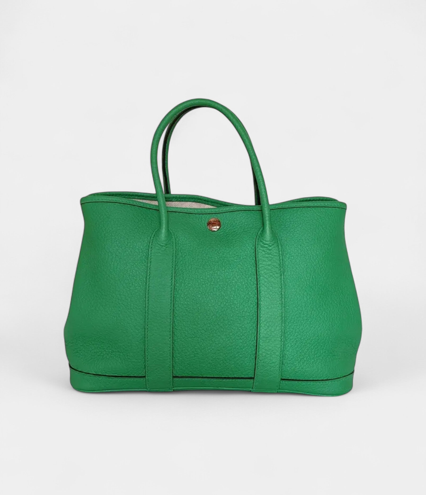 HMGarden Party Leather Tote in Green Elegance and Practicality
