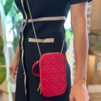 CHRISTIAN DYOR Lady DYOR Call'in DYOR Cannage Lambskin Crossbody Bag