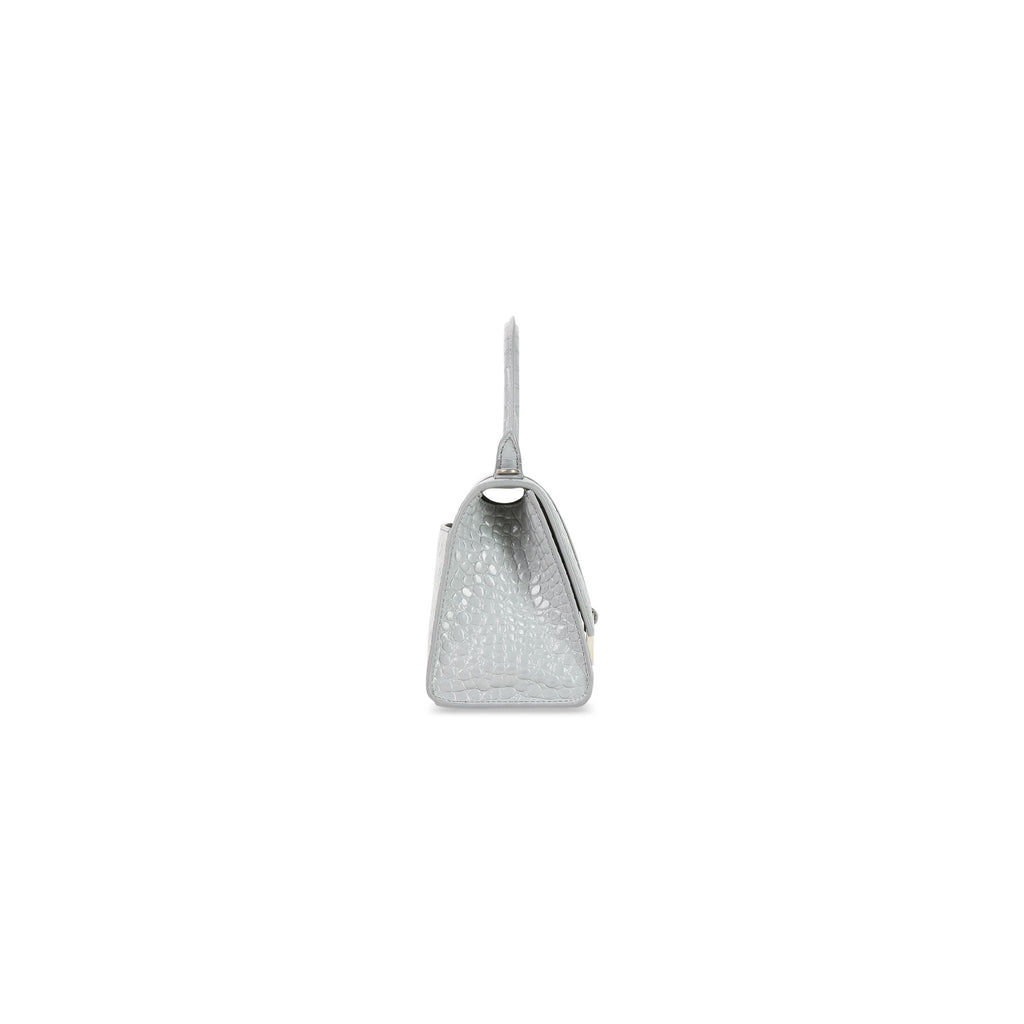BLN-CIAGA HOURGLASS SMALL HANDBAG CROCODILE EMBOSSED IN GREY