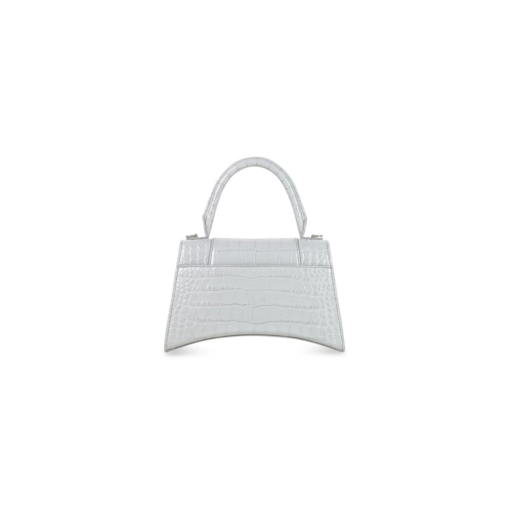 BLN-CIAGA HOURGLASS SMALL HANDBAG CROCODILE EMBOSSED IN GREY