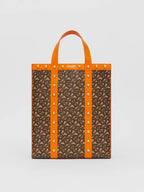 B-BERY MONOGRAM E CANVAS PORTRAIT TOTE BAG