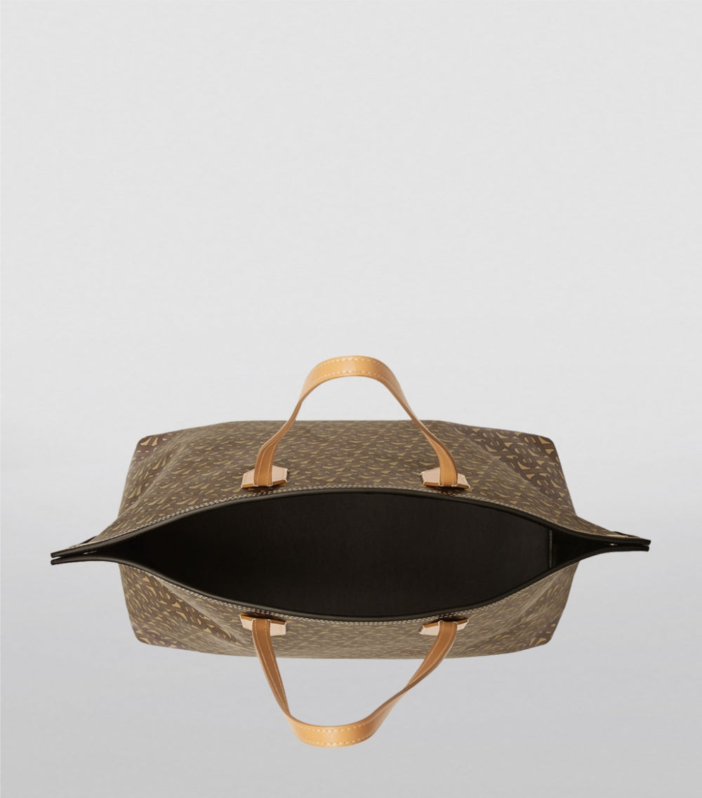 B-BERY TB MONOGRAM SOCIETY TOP HANDLE TOTE BAG