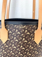 B-BERY TB MONOGRAM SOCIETY TOP HANDLE TOTE BAG