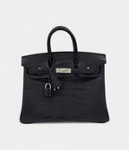 HMBlack Matte Alligator BK 25 Brushed Palladium Hardware