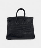 HMBlack Matte Alligator BK 25 Brushed Palladium Hardware