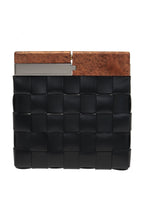 B - V THE SNAP CLUTCH MAXI INTRECCIATO NAPPA BAG