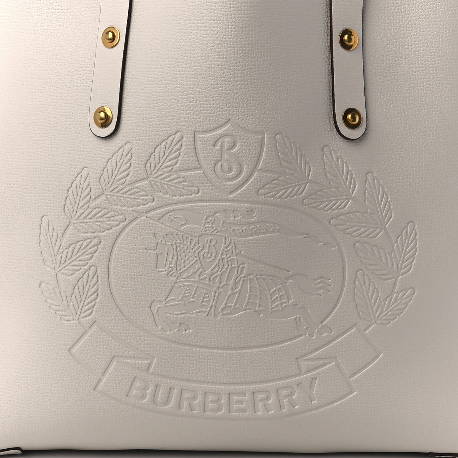 B-BERY CALFSKIN CREST EMBOSSED SMALL TOTE BAG