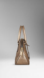 B-BERY SMALL ORCHARD CHECK METALLIC LEATHER BAG