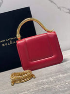 BVL Serpenti Mary Katrantzou Top Handle 19cm Red Lambskin GHW 188704