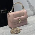 BVL Serpenti Mary Katrantzou Top Handle 19cm Pale Mauve Lambskin GHW 188684