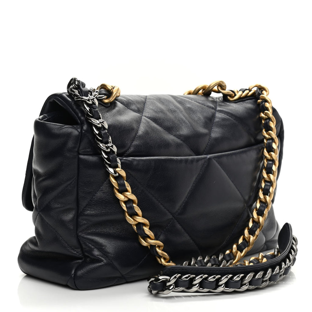 CHL -  19 MAXI FLAP BAG GOATSKIN