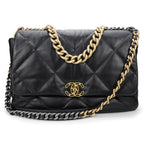 CHL -  19 MAXI FLAP BAG GOATSKIN