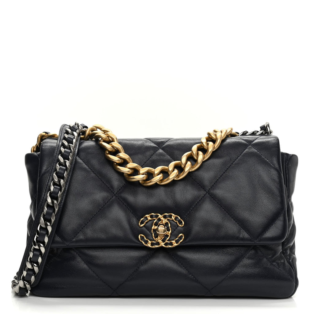 CHL -  19 MAXI FLAP BAG GOATSKIN