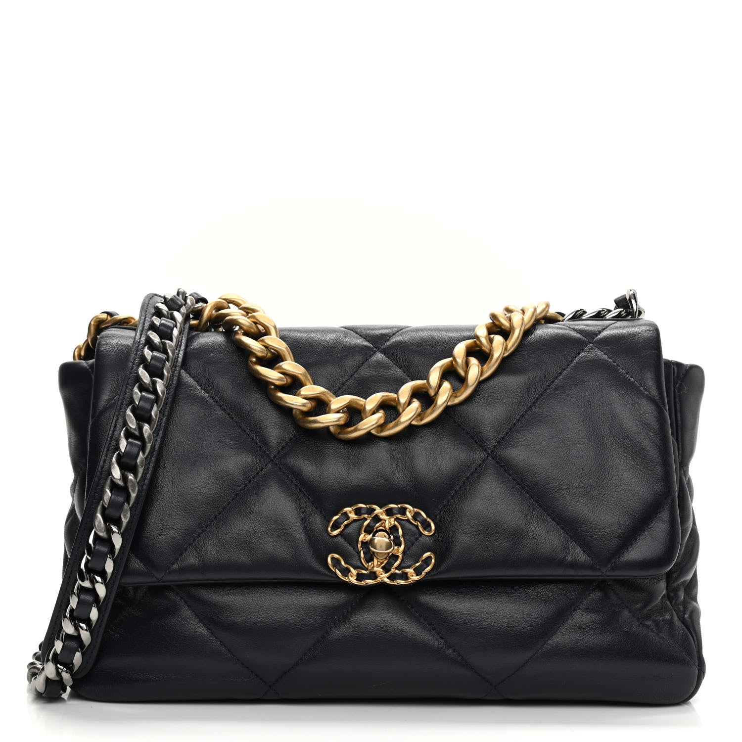 CHL -  19 MAXI FLAP BAG GOATSKIN