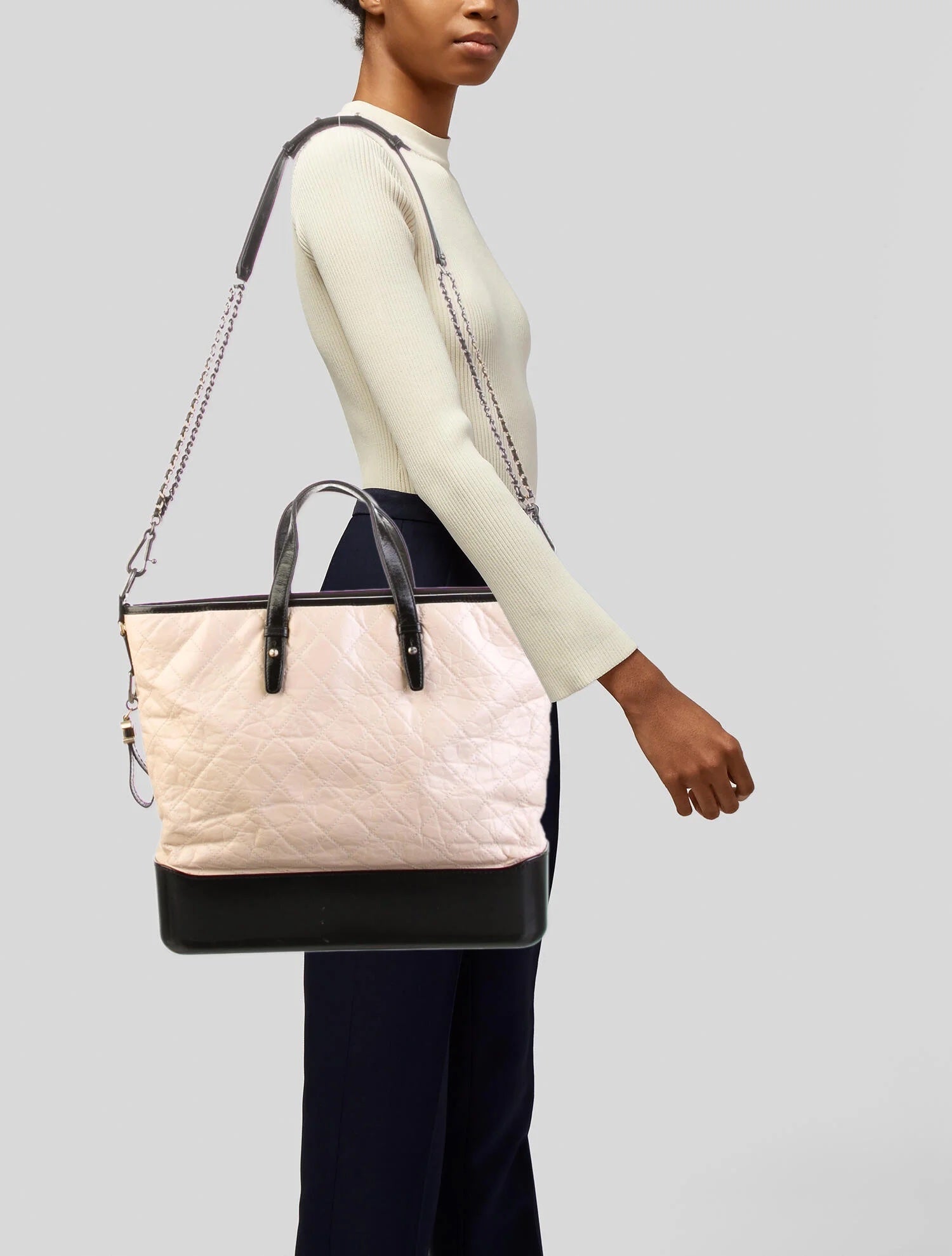 CHL -  AGED CALFSKIN QUILTED GABRIELLE TOTE BAG