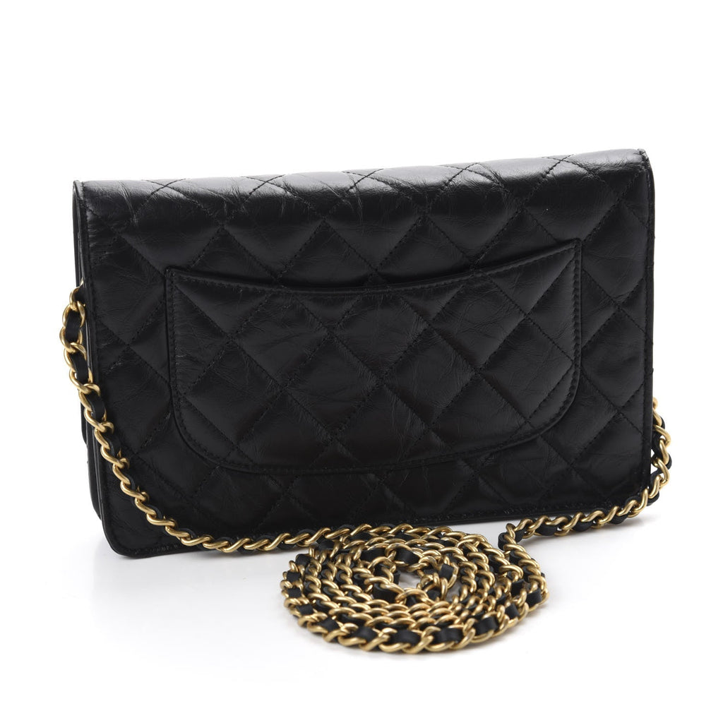 CHL -  QUILTED LAMBSKIN LUCKY CHARMS CASINO 2.55 REISSUE WALLET ON CHAIN