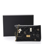 CHL -  QUILTED LAMBSKIN LUCKY CHARMS CASINO 2.55 REISSUE WALLET ON CHAIN