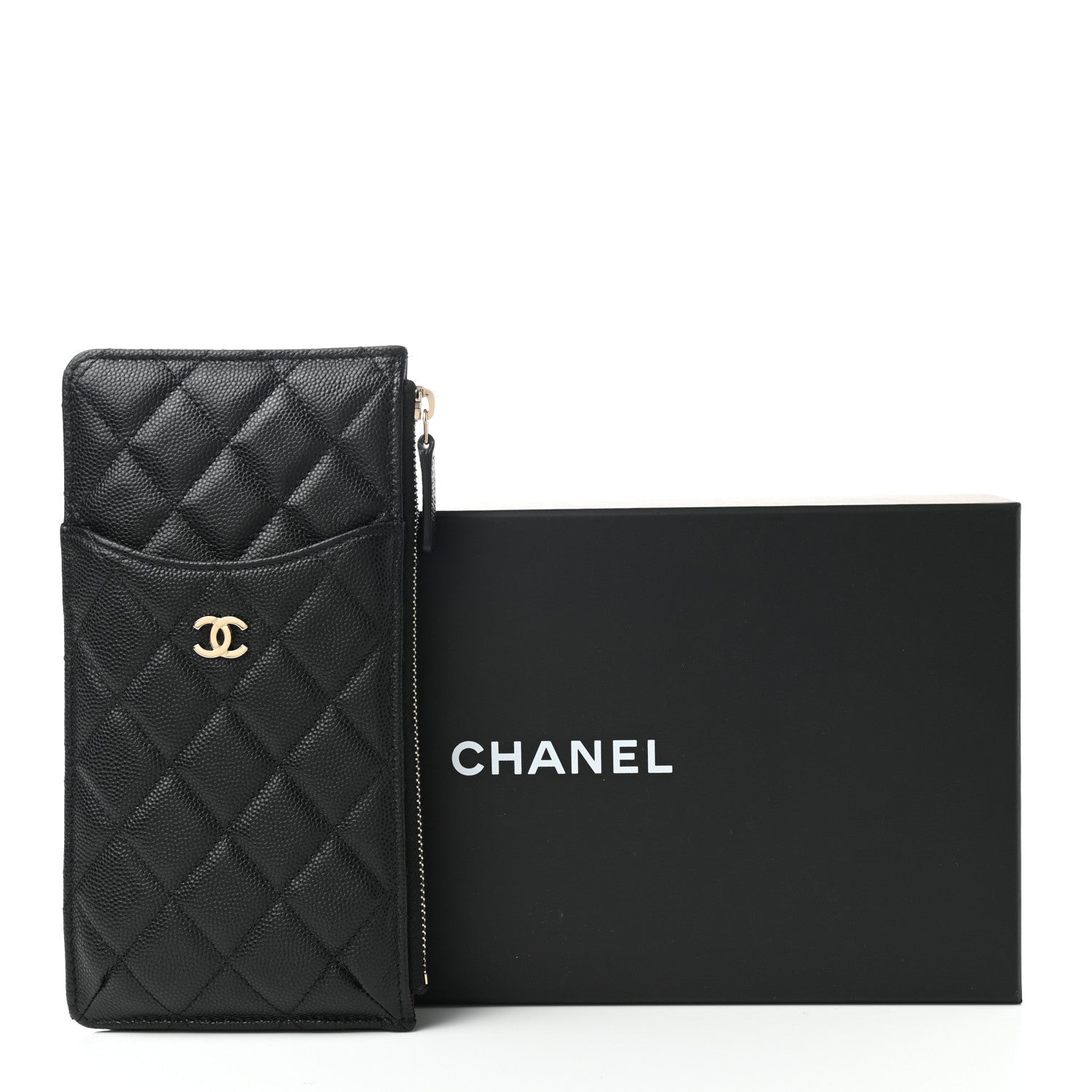 CHL -  CAVIAR QUILTED FLAT MULTI-FUNCTIONAL CASE