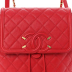 CHL -  CAVIAR QUILTED FILIGREE BACKPACK