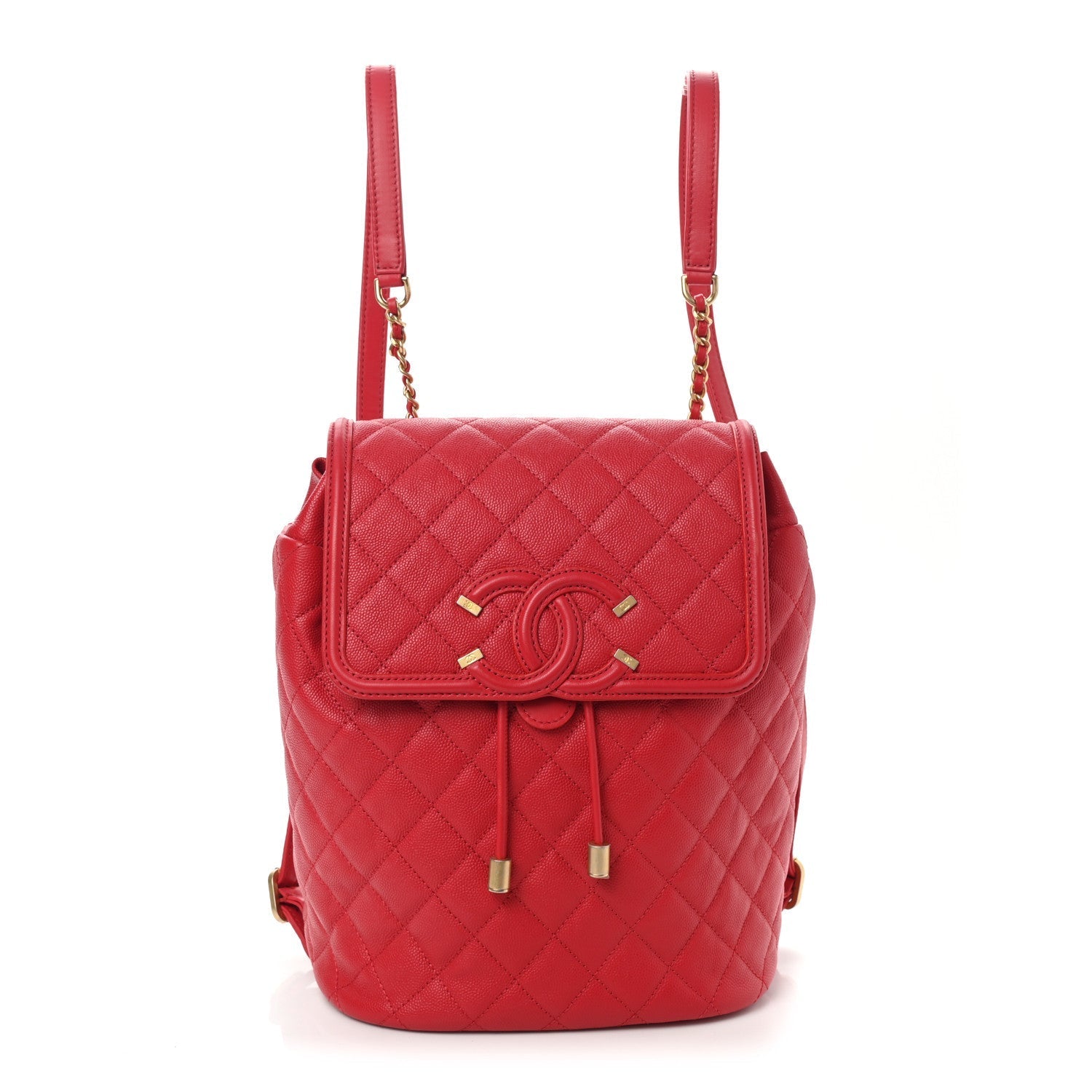 CHL -  CAVIAR QUILTED FILIGREE BACKPACK