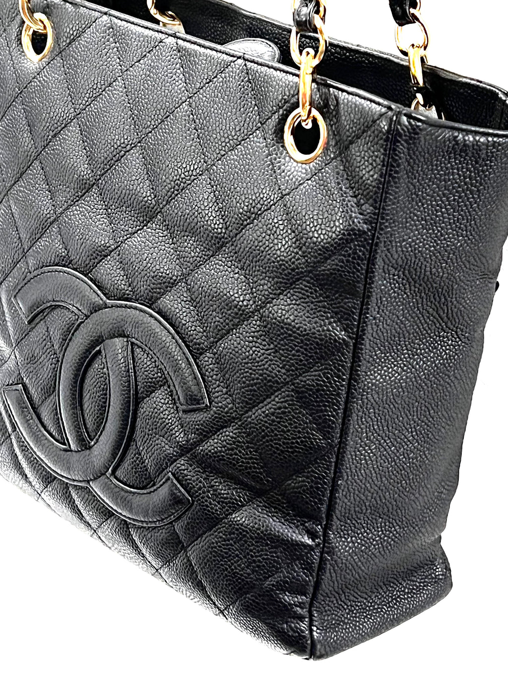 CHL -  CAVIAR QUILTED PETIT SHOPPING TOTE PST