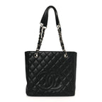 CHL -  CAVIAR QUILTED PETIT SHOPPING TOTE PST
