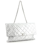 CHL -  CRUMPLED QUILTED CALFSKIN METALLIC CHAIN BAG