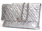 CHL -  CRUMPLED QUILTED CALFSKIN METALLIC CHAIN BAG